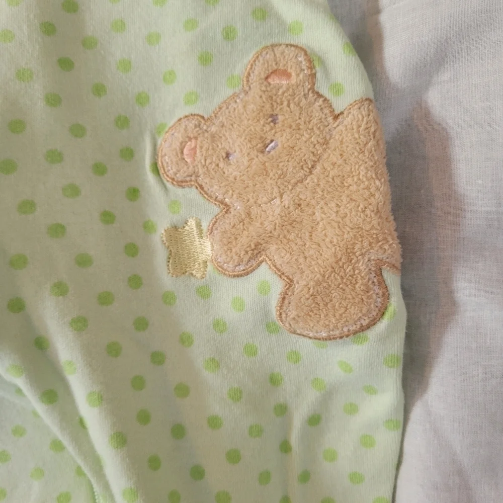 Just Born VTG green teddy bear 